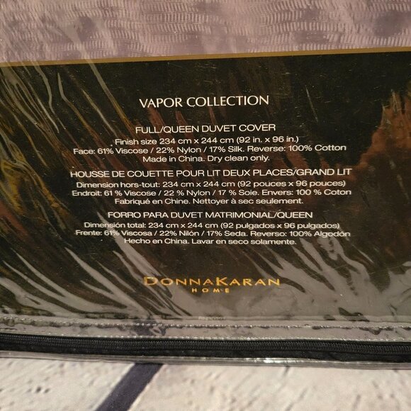 Donna Karen Vapor Full/ Queen Duvet - Picture 3 of 4